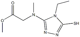 methyl [(4-ethyl-5-mercapto-4H-1,2,4-triazol-3-yl)(methyl)amino]acetate Structure