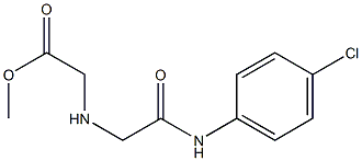 methyl 2-({[(4-chlorophenyl)carbamoyl]methyl}amino)acetate Struktur