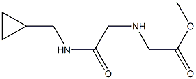 methyl 2-({[(cyclopropylmethyl)carbamoyl]methyl}amino)acetate,,结构式