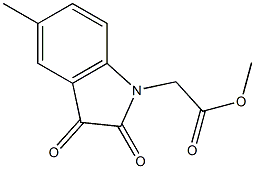 methyl 2-(5-methyl-2,3-dioxo-2,3-dihydro-1H-indol-1-yl)acetate,,结构式