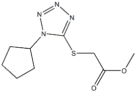 methyl 2-[(1-cyclopentyl-1H-1,2,3,4-tetrazol-5-yl)sulfanyl]acetate Structure