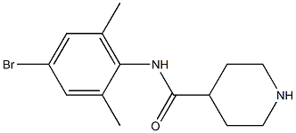 N-(4-bromo-2,6-dimethylphenyl)piperidine-4-carboxamide 结构式
