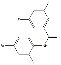 N-(4-bromo-2-fluorophenyl)-3,5-difluorobenzamide 化学構造式