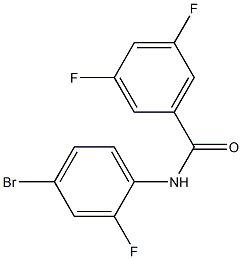 N-(4-溴-2-氟苯基)-3,5-二氟苯甲酰胺, , 结构式