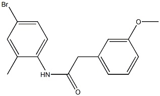 N-(4-bromo-2-methylphenyl)-2-(3-methoxyphenyl)acetamide 结构式