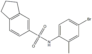 N-(4-bromo-2-methylphenyl)-2,3-dihydro-1H-indene-5-sulfonamide 化学構造式