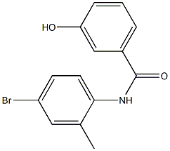 N-(4-bromo-2-methylphenyl)-3-hydroxybenzamide 化学構造式