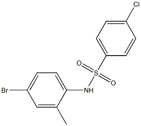 N-(4-bromo-2-methylphenyl)-4-chlorobenzene-1-sulfonamide 结构式