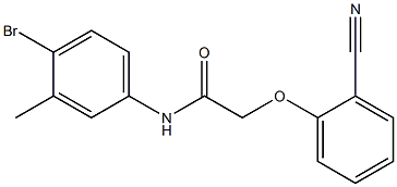 N-(4-bromo-3-methylphenyl)-2-(2-cyanophenoxy)acetamide Struktur