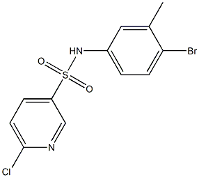 N-(4-bromo-3-methylphenyl)-6-chloropyridine-3-sulfonamide Struktur