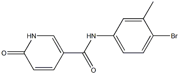 N-(4-bromo-3-methylphenyl)-6-oxo-1,6-dihydropyridine-3-carboxamide 结构式