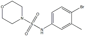 N-(4-bromo-3-methylphenyl)morpholine-4-sulfonamide 化学構造式