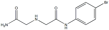 N-(4-bromophenyl)-2-[(carbamoylmethyl)amino]acetamide Struktur