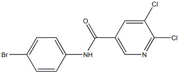 N-(4-bromophenyl)-5,6-dichloronicotinamide,,结构式