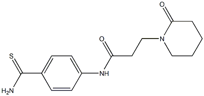 N-(4-carbamothioylphenyl)-3-(2-oxopiperidin-1-yl)propanamide Structure