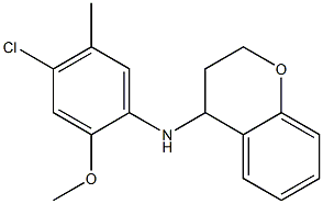 N-(4-chloro-2-methoxy-5-methylphenyl)-3,4-dihydro-2H-1-benzopyran-4-amine Structure