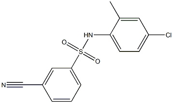 N-(4-chloro-2-methylphenyl)-3-cyanobenzene-1-sulfonamide,,结构式