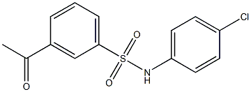 N-(4-chlorophenyl)-3-acetylbenzene-1-sulfonamide 结构式