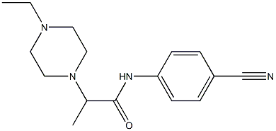 N-(4-cyanophenyl)-2-(4-ethylpiperazin-1-yl)propanamide Struktur