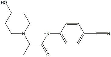 N-(4-cyanophenyl)-2-(4-hydroxypiperidin-1-yl)propanamide Struktur