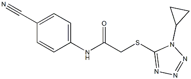 N-(4-cyanophenyl)-2-[(1-cyclopropyl-1H-1,2,3,4-tetrazol-5-yl)sulfanyl]acetamide Structure