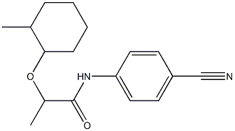 N-(4-cyanophenyl)-2-[(2-methylcyclohexyl)oxy]propanamide Struktur