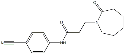 N-(4-cyanophenyl)-3-(2-oxoazepan-1-yl)propanamide Structure