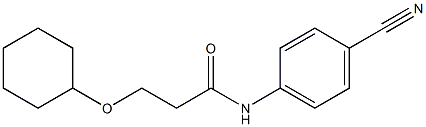 N-(4-cyanophenyl)-3-(cyclohexyloxy)propanamide Structure