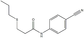 N-(4-cyanophenyl)-3-(propylsulfanyl)propanamide Structure