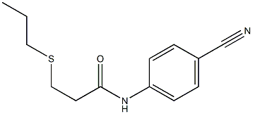 N-(4-cyanophenyl)-3-(propylsulfanyl)propanamide Struktur