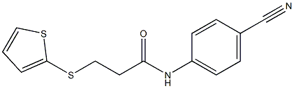 N-(4-cyanophenyl)-3-(thiophen-2-ylsulfanyl)propanamide Structure