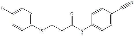 N-(4-cyanophenyl)-3-[(4-fluorophenyl)sulfanyl]propanamide Struktur