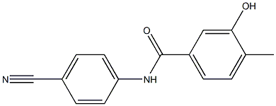 N-(4-cyanophenyl)-3-hydroxy-4-methylbenzamide,,结构式