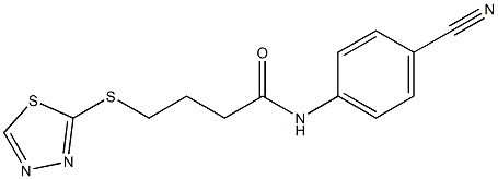 N-(4-cyanophenyl)-4-(1,3,4-thiadiazol-2-ylsulfanyl)butanamide Structure