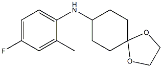 N-(4-fluoro-2-methylphenyl)-1,4-dioxaspiro[4.5]decan-8-amine Structure