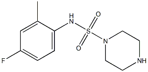 N-(4-fluoro-2-methylphenyl)piperazine-1-sulfonamide 结构式