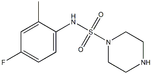 N-(4-fluoro-2-methylphenyl)piperazine-1-sulfonamide,,结构式