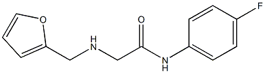 N-(4-fluorophenyl)-2-[(furan-2-ylmethyl)amino]acetamide,,结构式