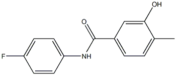 N-(4-fluorophenyl)-3-hydroxy-4-methylbenzamide 结构式