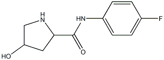 N-(4-fluorophenyl)-4-hydroxypyrrolidine-2-carboxamide 化学構造式