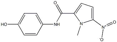 N-(4-hydroxyphenyl)-1-methyl-5-nitro-1H-pyrrole-2-carboxamide,,结构式