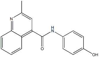 N-(4-hydroxyphenyl)-2-methylquinoline-4-carboxamide,,结构式