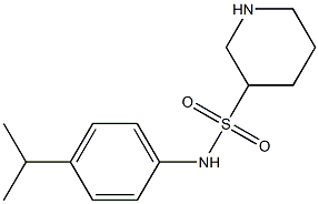 N-(4-isopropylphenyl)piperidine-3-sulfonamide,,结构式