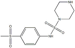 N-(4-methanesulfonylphenyl)piperazine-1-sulfonamide,,结构式