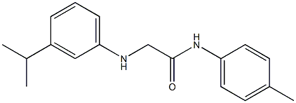 N-(4-methylphenyl)-2-{[3-(propan-2-yl)phenyl]amino}acetamide,,结构式