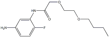 N-(5-amino-2-fluorophenyl)-2-(2-butoxyethoxy)acetamide Struktur