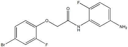 N-(5-amino-2-fluorophenyl)-2-(4-bromo-2-fluorophenoxy)acetamide Struktur