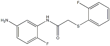 N-(5-amino-2-fluorophenyl)-2-[(2-fluorophenyl)sulfanyl]acetamide Structure