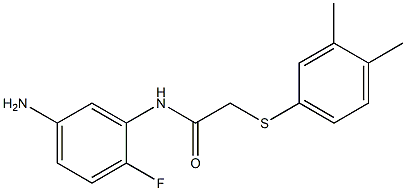 N-(5-amino-2-fluorophenyl)-2-[(3,4-dimethylphenyl)sulfanyl]acetamide Structure