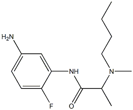 N-(5-amino-2-fluorophenyl)-2-[butyl(methyl)amino]propanamide Struktur